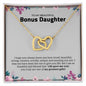 To My Beautiful Bonus Daughter | Life Gave Me You - Interlocking Hearts necklace