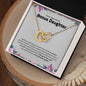 To My Beautiful Bonus Daughter | Life Gave Me You - Interlocking Hearts necklace