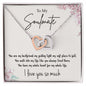 To My Soulmate | I Love You So Much - Interlocking Hearts necklace