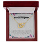 To My Beautiful Bonus Daughter | Life Gave Me You - Interlocking Hearts necklace