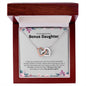 To My Beautiful Bonus Daughter | Life Gave Me You - Interlocking Hearts necklace