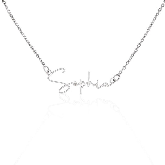Lovely Signature style name on chain