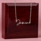 Lovely Signature style name on chain